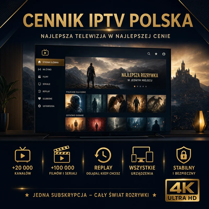 Cennik IPTV Polska z abonamentem Strong 4K na Smart TV